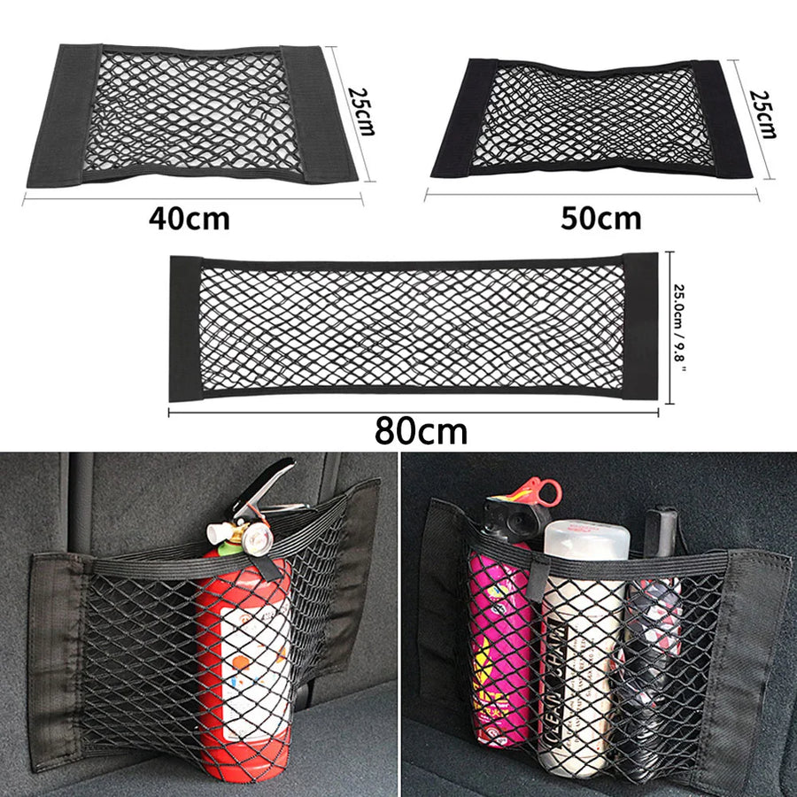 Crispella Trunk Net Organizer That Sticks, Stretches & Stores