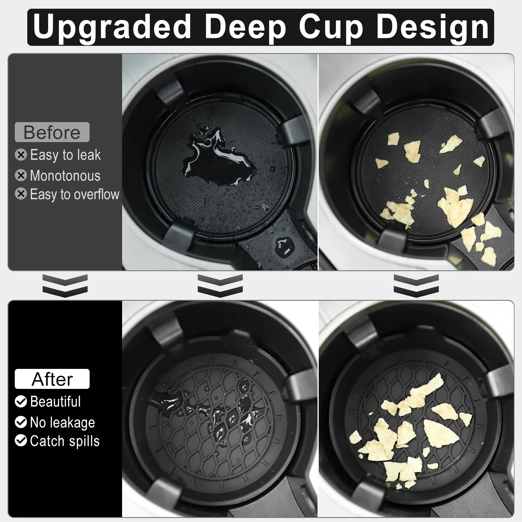 Crispella Cup Holder Insert Built for Spill-Free Rides