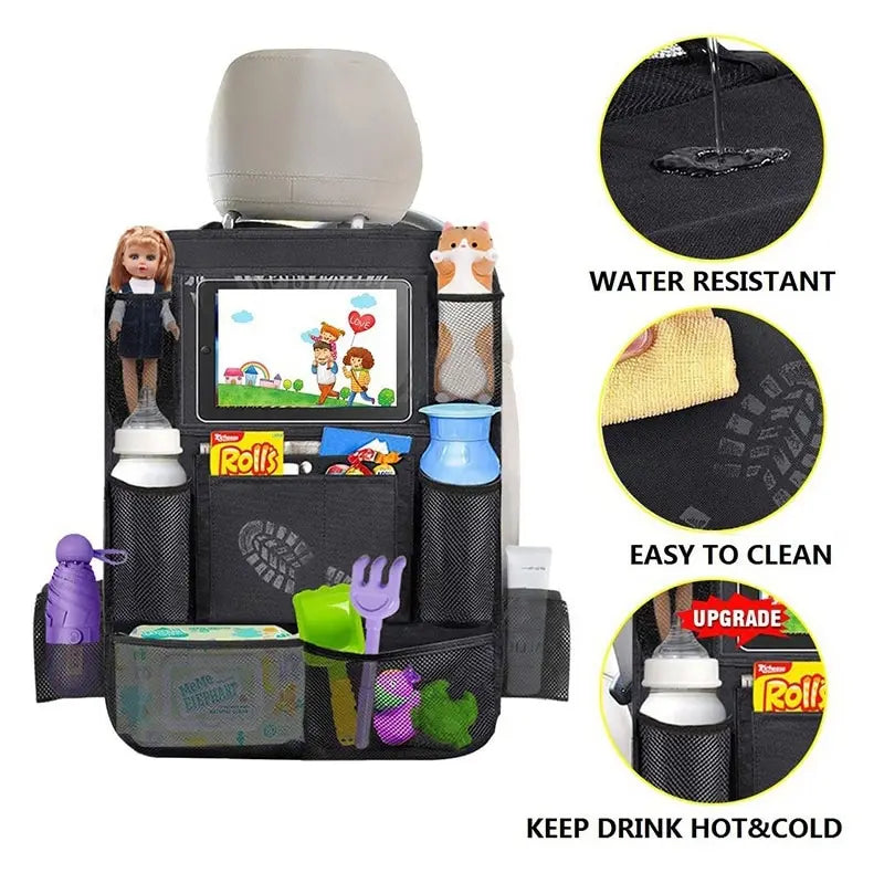 Crispella Backseat Organizer with Tablet Holder for the Tech-Ready Driver