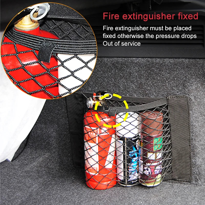 Crispella Trunk Net Organizer That Sticks, Stretches & Stores