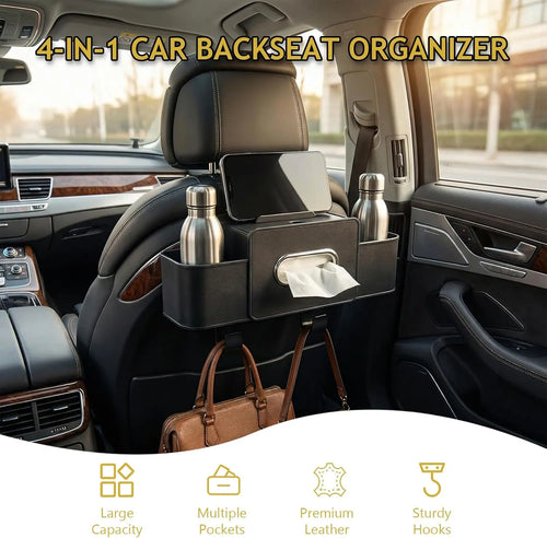 Crispella Backseat Organizer Loaded with Pockets, Hooks & More