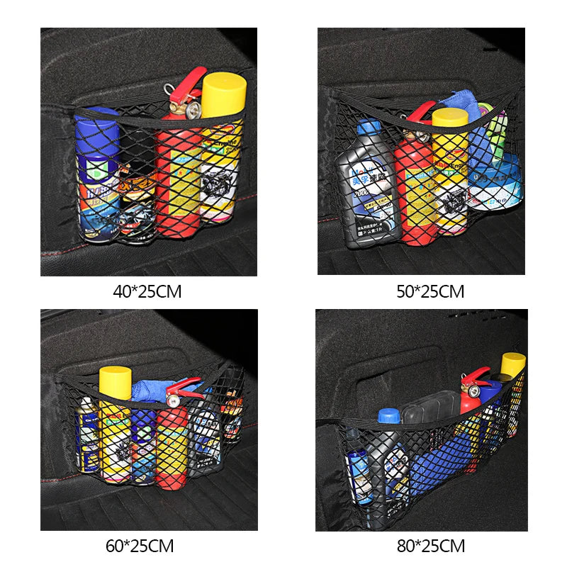 Crispella Trunk Net Organizer That Sticks, Stretches & Stores