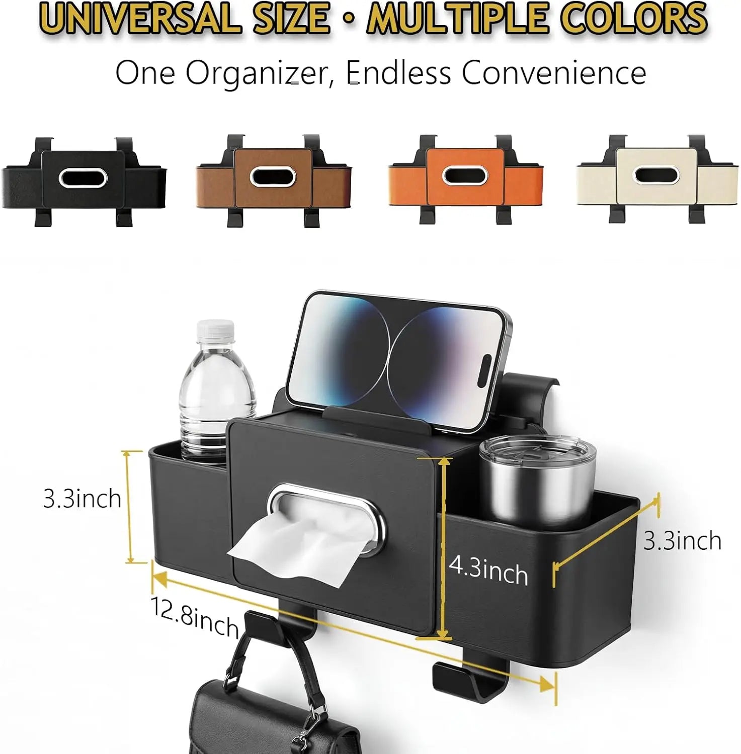 Crispella Backseat Organizer Loaded with Pockets, Hooks & More